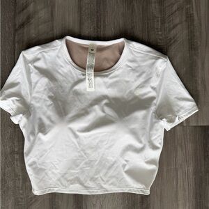 NWOT lululemon athletica Classic White Crop Top